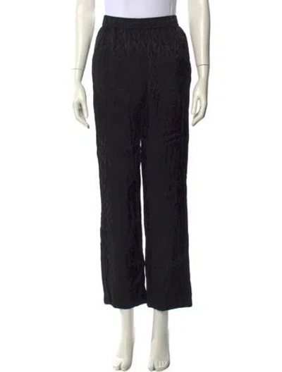 Pre-owned Maje Straight Leg Pants In Black