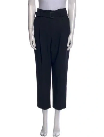 Pre-owned Maje Straight Leg Pants In Black