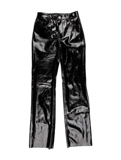 Pre-owned Maje Straight Leg Pants In Black