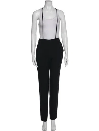 Pre-owned Maje Straight Leg Pants In Black