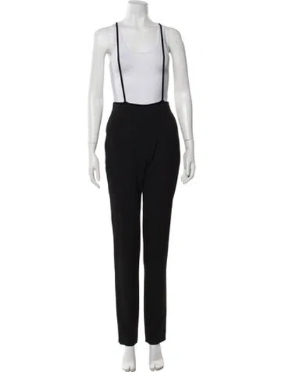 Pre-owned Maje Straight Leg Pants In Black