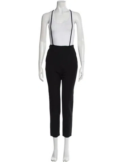 Pre-owned Maje Straight Leg Pants In Black