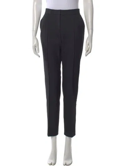 Pre-owned Maje Straight Leg Pants In Black
