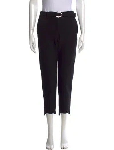Pre-owned Maje Straight Leg Pants In Black