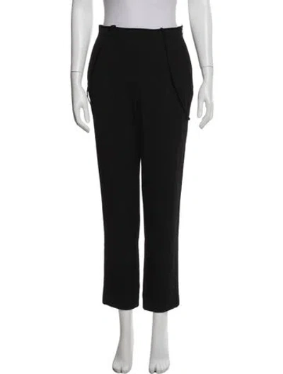 Pre-owned Maje Straight Leg Pants In Black