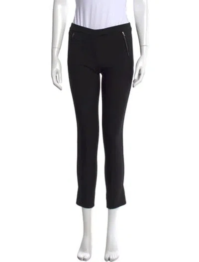 Pre-owned Maje Straight Leg Pants In Black