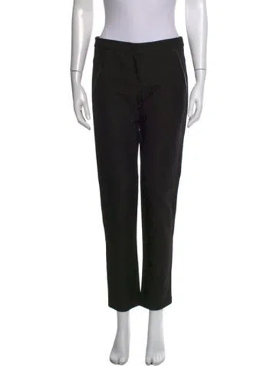 Pre-owned Maje Straight Leg Pants In Black