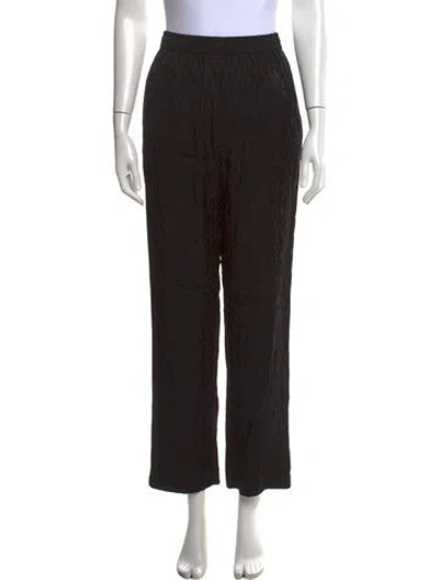 Pre-owned Maje Straight Leg Pants In Black