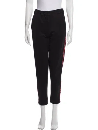 Pre-owned Maje Straight Leg Pants In Black