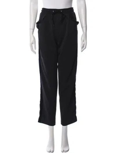 Pre-owned Maje Straight Leg Pants In Black