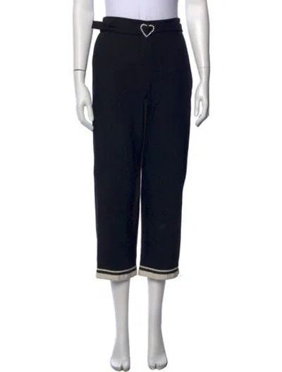 Pre-owned Maje Straight Leg Pants In Black