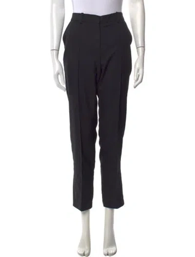 Pre-owned Maje Straight Leg Pants In Black