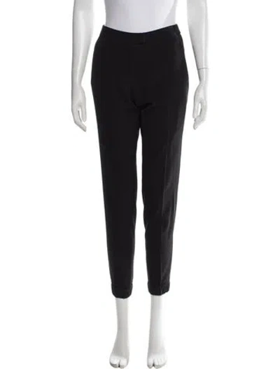 Pre-owned Maje Straight Leg Pants In Black