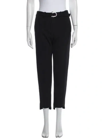 Pre-owned Maje Straight Leg Pants In Black