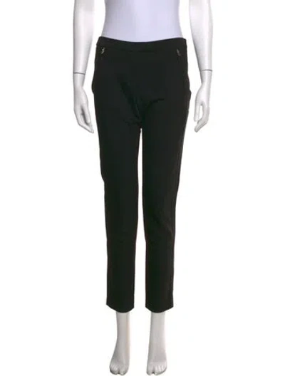 Pre-owned Maje Straight Leg Pants In Black