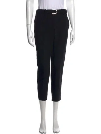 Pre-owned Maje Straight Leg Pants In Black