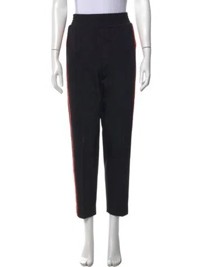 Pre-owned Maje Straight Leg Pants In Black