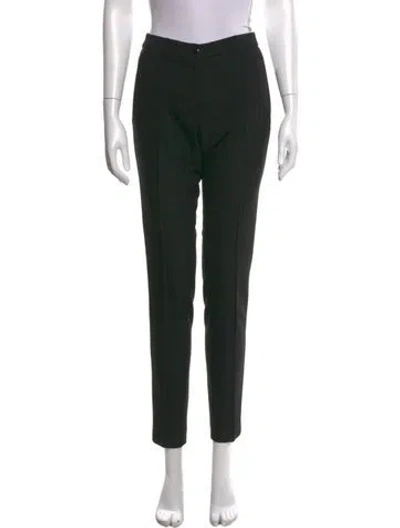 Pre-owned Maje Straight Leg Pants In Black
