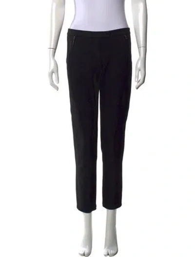 Pre-owned Maje Straight Leg Pants In Black