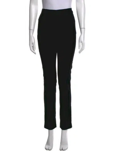 Pre-owned Maje Straight Leg Pants In Black