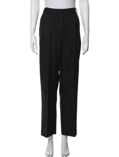 Pre-owned Maje Straight Leg Pants In Black