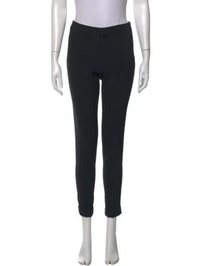 Pre-owned Maje Straight Leg Pants In Black