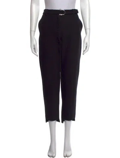 Pre-owned Maje Straight Leg Pants In Black