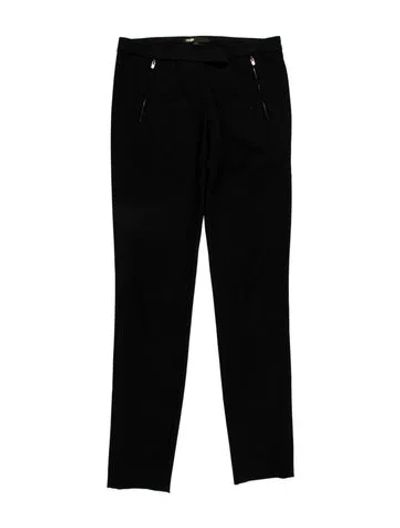 Pre-owned Maje Straight Leg Pants In Black