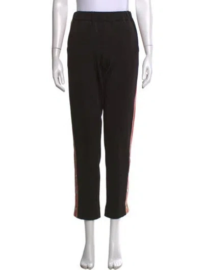 Pre-owned Maje Straight Leg Pants In Black