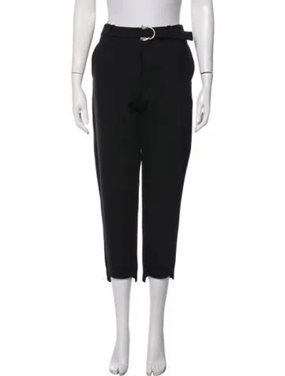 Pre-owned Maje Straight Leg Pants In Black