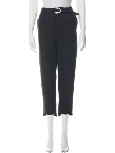 Pre-owned Maje Straight Leg Pants In Black