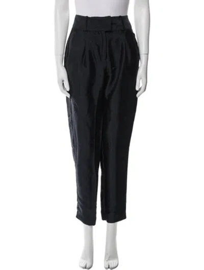 Pre-owned Maje Straight Leg Pants In Blue