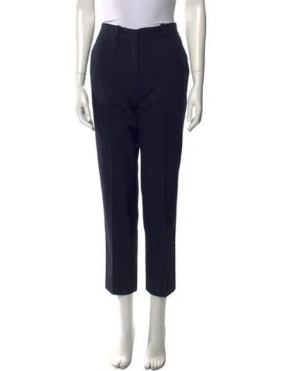 Pre-owned Maje Straight Leg Pants In Blue
