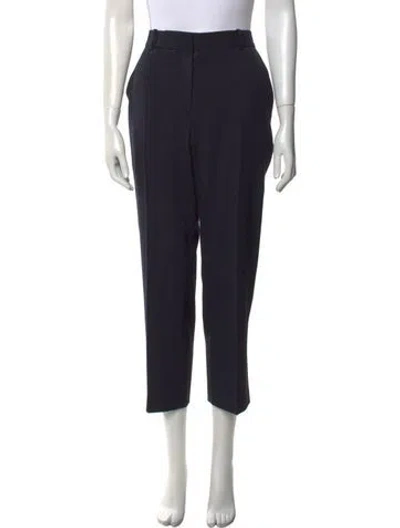 Pre-owned Maje Straight Leg Pants In Blue