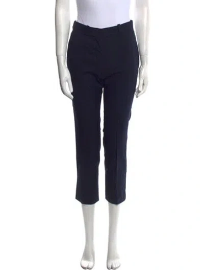 Pre-owned Maje Straight Leg Pants In Blue