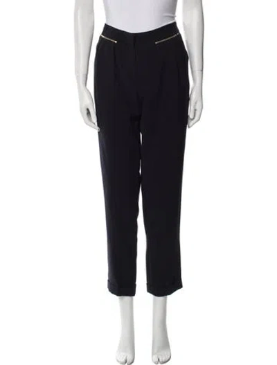 Pre-owned Maje Straight Leg Pants In Blue