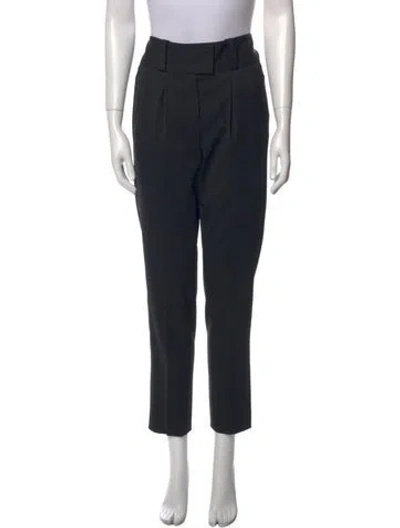 Pre-owned Maje Straight Leg Pants In Blue