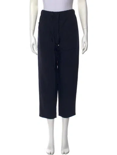 Pre-owned Maje Straight Leg Pants In Blue