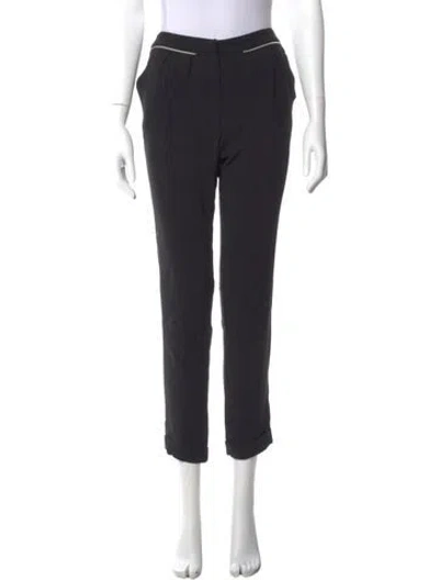 Pre-owned Maje Straight Leg Pants In Blue