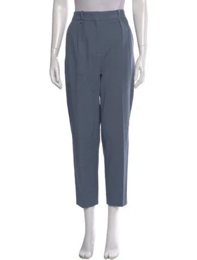 Pre-owned Maje Straight Leg Pants In Blue