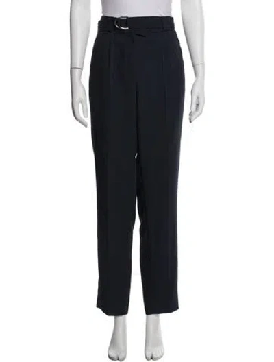 Pre-owned Maje Straight Leg Pants In Blue