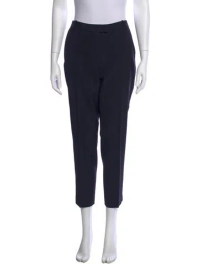 Pre-owned Maje Straight Leg Pants In Blue