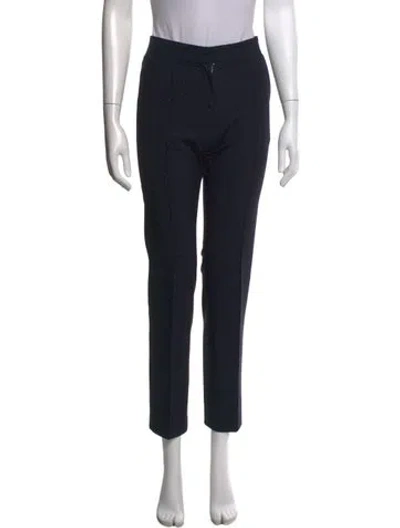 Pre-owned Maje Straight Leg Pants In Blue