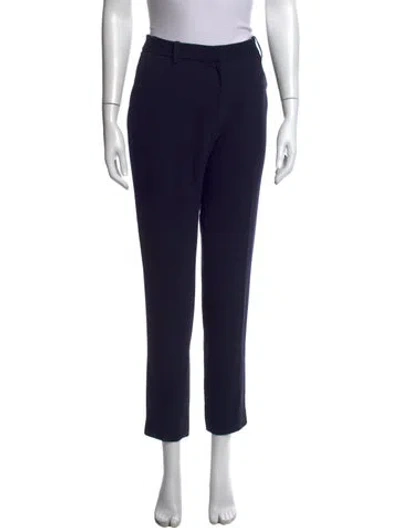 Pre-owned Maje Straight Leg Pants In Blue