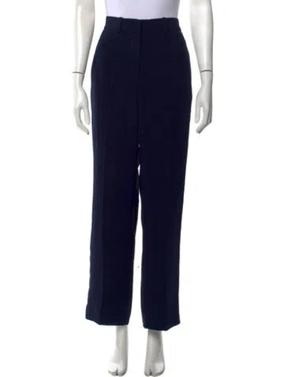 Pre-owned Maje Straight Leg Pants In Blue