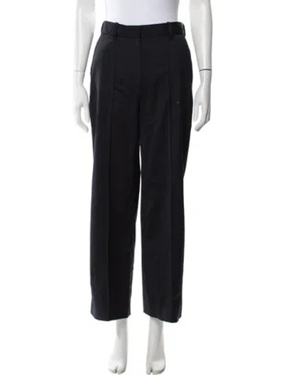 Pre-owned Maje Straight Leg Pants In Blue
