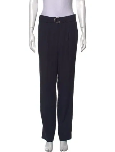 Pre-owned Maje Straight Leg Pants In Blue