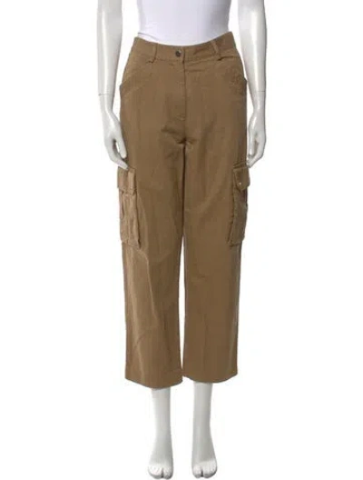 Pre-owned Maje Straight Leg Pants In Brown