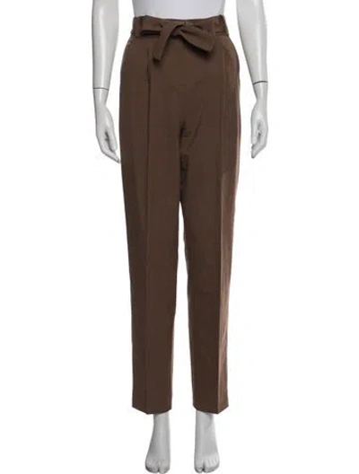 Pre-owned Maje Straight Leg Pants In Brown