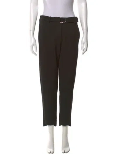 Pre-owned Maje Straight Leg Pants In Green